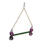 Markapet Lale Boncuklu Ve Tünekli Papağan Salıncağı 15 cm-23 cm Renkli thumbnail 4