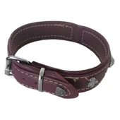 Markapet Deri Parlak Taşlı Köpek Boyun Tasması 38-43 cm Small Mor - 4