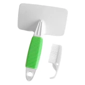 Markapet Temizleme Aparatlı Kedi Köpek Tarağı 7 cm-14 cm Small Yeşil - 3