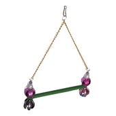 Markapet Lale Boncuklu Ve Tünekli Papağan Salıncağı 15 cm-23 cm Renkli thumbnail 3