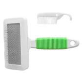 Markapet Temizleme Aparatlı Kedi Köpek Tarağı 12 cm-15 cm Large Yeşil - 4