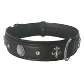 Markapet Deri Parlak Taşlı Köpek Boyun Tasması 49-55 cm Large Siyah thumbnail 6