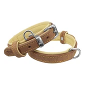 Markapet Lüks Deri Köpek Boyun Tasması 2x26-32 cm Sarı Kahverengi Small thumbnail 1