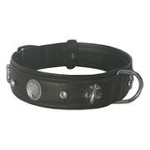 Markapet Deri Parlak Taşlı Köpek Boyun Tasması 49-55 cm Large Siyah thumbnail 2