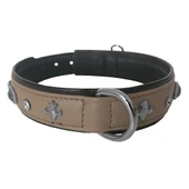 Markapet Deri Doğal Taşlı Köpek Boyun Tasması 44-50 cm Medium Taba thumbnail 9