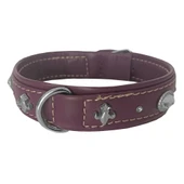 Markapet Deri Parlak Taşlı Köpek Boyun Tasması 28-32 cm X-Small Mor - 5