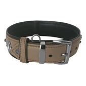 Markapet Deri Doğal Taşlı Köpek Boyun Tasması 44-50 cm Medium Taba thumbnail 1