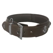Markapet Deri Doğal Taşlı Köpek Boyun Tasması 44-50 cm Medium Kahverengi - 10
