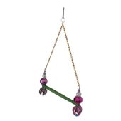 Markapet Lale Boncuklu Ve Tünekli Papağan Salıncağı 15 cm-23 cm Renkli thumbnail 5