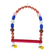 Markapet Ahşap Tünekli Papağan Ve Muhabbet Kuşu Salıncağı 10-16 cm Mavi - 2