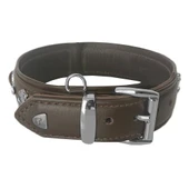 Markapet Deri Doğal Taşlı Köpek Boyun Tasması 44-50 cm Medium Kahverengi - 1