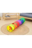 Gökkuşağı Desenli  Kedi Oyun Tüneli, Katlanabilir 125 cm - 2