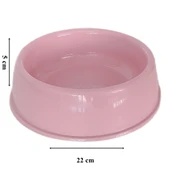 Markapet Kedi Köpek Plastik Mama Ve Su Kabı 20 cm - 200 ml Pembe - 2