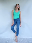 Kadın Basic Yuvarlak Yaka Mint Atlet thumbnail 4