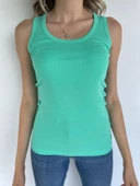 Kadın Basic Yuvarlak Yaka Mint Atlet thumbnail 1