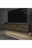 İNARCH DİZAYN Neon Led Işıklı Duvara Monte,3 Kapaklı Tv Ünitesi,tv Sehpası İstanbul Ceviz - 3