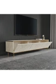 İNARCH DİZAYN İmaj Tv Ünitesi, Tv Sehpası Traverten/Gold thumbnail 4