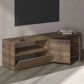 İNARCH DİZAYN Pao Kapaklı Minimal TV Sehpası – 136 cm, Antik Ceviz - 3