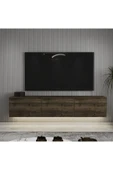 İNARCH DİZAYN Neon Led Işıklı Duvara Monte,3 Kapaklı Tv Ünitesi,tv Sehpası İstanbul Ceviz - 1