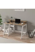 İNARCH DİZAYN Country Çalışma Masası, Bilgisayar Masası Beyaz/Kilim, Ev-Ofis - 3