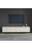 İNARCH DİZAYN İmaj Tv Ünitesi, Tv Sehpası Traverten/Gold thumbnail 1