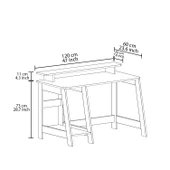 İNARCH DİZAYN Country Ergonomik Çalışma Masası, Modern Bilgisayar Masası Beyaz/Antik Ceviz, Ev-Ofis - 5