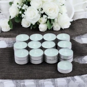 Tealight Mum 25x10 Gr Dekoratif Mumu Kandil Hediyelik Fitilli Mumluk Şamdan Su Mavisi Renk Kokusuz - 5