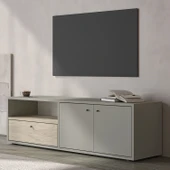 İNARCH DİZAYN Pao Kapaklı Minimal TV Sehpası – 136 cm, Gri/traverten - 6