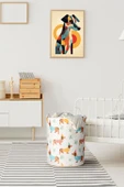 Sausage Dog Fileli Çok Amaçlı Oyuncak Saklama Kutusu Çamaşır Sepeti Katlanır Düzenleyici Sepet 37x40 - 1