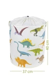 Dinozorlar Baskılı Fileli Havlu Çamaşır Havlu Kirli Sepeti 37 x 40 - 4
