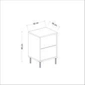 İNARCH DİZAYN İmaj Komodin Orma Mermer/Beyaz Gold thumbnail 2