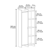 İNARCH DİZAYN Offer Çok Raflı, Tek Kapaklı Kitaplık Kilim - 180 cm, Ev-Ofis, Kütüphane - 5