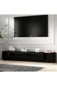 İNARCH DİZAYN T008 Arya Işıklı Tv Sehpası SET Ahşap Siyah thumbnail 3
