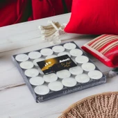 Tealight Mum 50x6 Gr Dekoratif Mumu Kandil Hediyelik Fitilli Mumluk Şamdan Krem Renk Kokusuz - 3