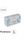 Haspet Pudrasız Muayene Eldiveni Large 100'lü - 1