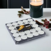 Tealight Mum 50x6 Gr Dekoratif Mumu Kandil Hediyelik Fitilli Mumluk Şamdan Krem Renk Kokusuz - 6