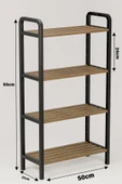 Çavdar Group Fifty 4 Katlı Ahşap Mutfak Düzenleyici 1. Kalite Ahşap 50 cm Mutfak Rafı Çok Amaçlı Düzenleyici - 6