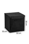 Prendi Home Siyah Kapaklı Kutu 30x30x30 - 4