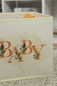 Baby Yazı Baskılı Çok Amaçlı Oyuncak Saklama Kutusu Katlanır Düzenleyici 30x30x30 - 2