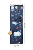 Uzay Baskılı 3 Cepli Çok Amaçlı Askılı Duvar Tipi Dolap Içi Banyo Mutfak Düzenleyici Organizer 20 x 60 - 6