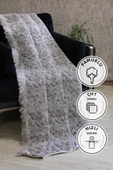 Mozaik Pamuklu Saçaklı Koltuk - Çekyat Örtüsü 170x220 - Kahve - 2