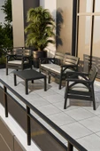 Çavdar Group Santana 4 Kişilik Minderli Ergonomik Bahçe Balkon Teras 2+1+1 Sehpalı Oturma Grubu - 1
