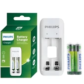 Philips SCB2070NB/00 2 li Beyaz 2xAAA 700 mah Pilli Pil Şarj Cihazı Aleti - 1