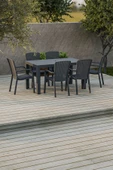 Çavdar Group 90x150 cm Rattan 6 Kişilik Masa Takımı Camsız Sedan Sandalye Bahçe Teras Takımı Oturma Grubu - 1