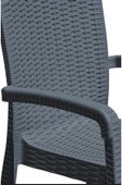Çavdar Group 80x140 cm Rattan 6 Kişilik Masa Takımı Camlı Trend Sandalye Bahçe Teras Takımı Oturma Grubu - 5