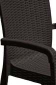 Çavdar Group Trend Lüx Rattan Desen Bahçe Koltuğu Balkon Bahçe Teras Sandalye Kahverengi 6 Adet - 3