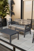 Çavdar Group Santana 4 Kişilik Minderli Ergonomik Bahçe Balkon Teras 2+1+1 Sehpalı Oturma Grubu - 2