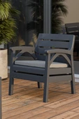 Çavdar Group Santana 5 Kişilik Minderli Ergonomik Bahçe Balkon Teras 3+1+1 Sehpalı Oturma Grubu - 3
