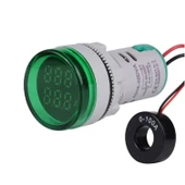 Mini Dijital Voltmetre 22MM AC 60-500V LED Yeşil Işık - 1