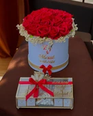 Lani Gold Söz Nişan Kız İsteme Çikolatası ve İsteme Çiçeği Seti - 1